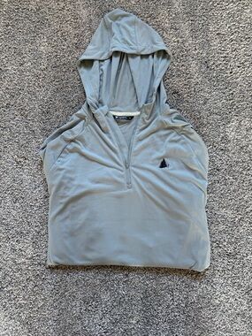 Men’s Level Wear Light Gray Hooded Quarter-Zip Pullover